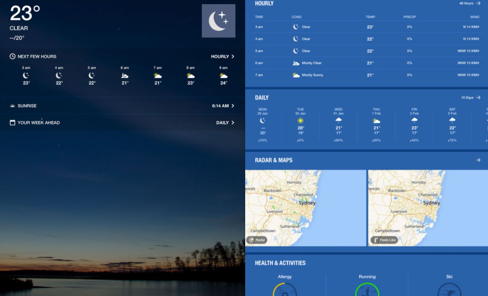 Weather app for microsoft